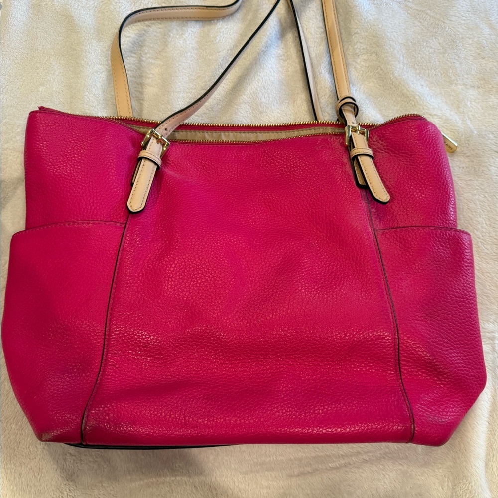 Michael Kors Pink Leather Tote Bag